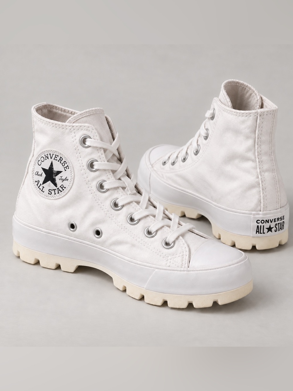 Converse Chuck Taylor All Star Lugged Hi White Platform Sneakers Women’s 8